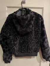 Nike Size S Air Jordan Court To Runway Leopard Faux Women's Hoodie