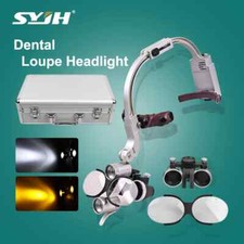 2.5X 3.5X Dental Loupe Binocular Magnifier 5W LED w/2 Battery Surgical Headlight