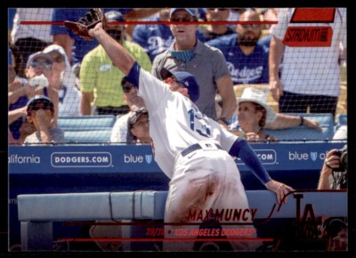 Max Muncy 2022 Topps Stadium Club Red Foil Parallel Card #9 Los Angeles Dodgers