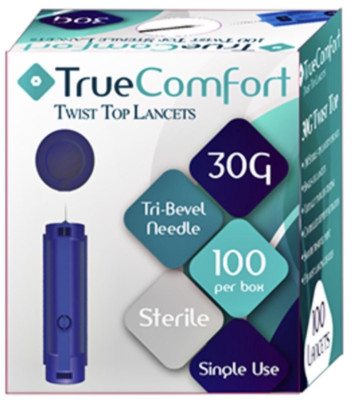 True Comfort 30 Gauge Twist Top Lancets 100 Count Each Pack of 3 New Exp 04/2026
