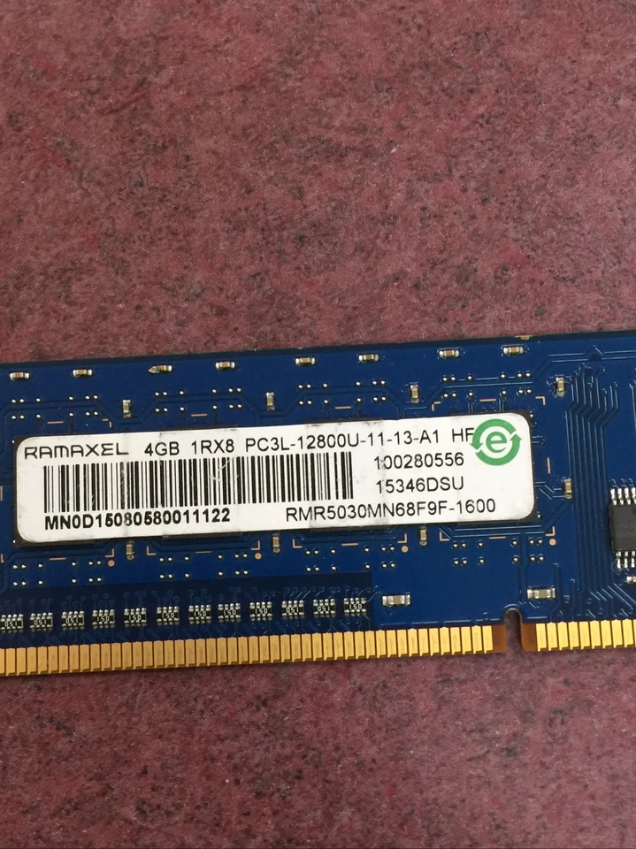 Ramaxel 16GB (4x4GB) PC3L-12800u DDR3-1600MHz 1Rx8 - Image 4 of 4