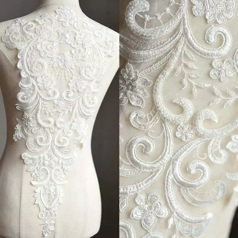 Large top lace appliques