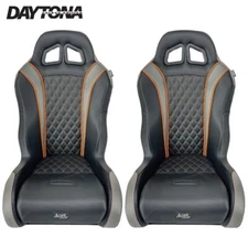 Pair of Aces Racing Orange Daytona Suspension Seats for a 2014-2023 RZR 1000