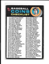 1971 Topps Baseball Coins CHECKLIST #161 Unmarked No Marks Unchecked