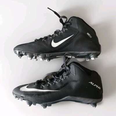 Nike Alpha Pro NikeSkin 705409-010 Mens Black Cleats Sz US 12 UK 11 EUR 46 EUC