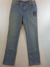 St, John's Bay Women's Classic Fit Straight Leg Jeans 12R Blue New With Tags