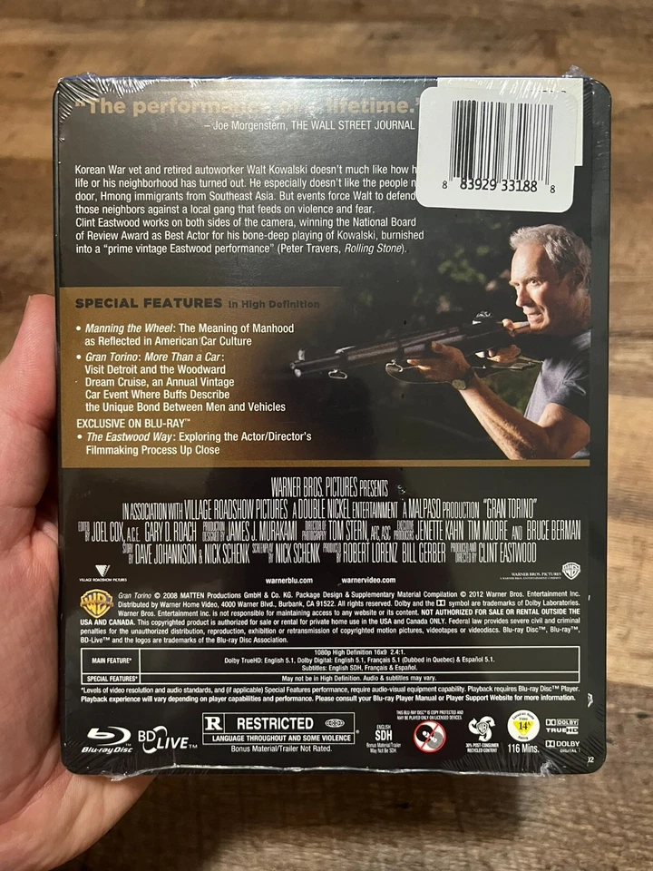 Gran Torino w. Steelbook (Blu-ray, 2008, Clint Eastwood, Region Free) *NEW* - Image 2 of 4