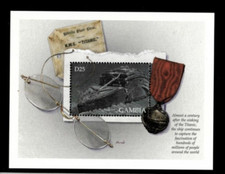 VINTAGE CLASSICS - Gambia 1998- Titanic- Souvenir Stamp sheet - Scott 2056 - MNH