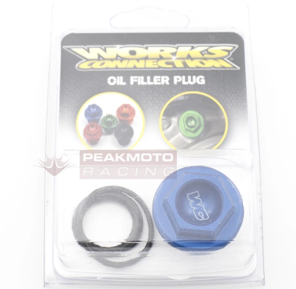 Tapón de llenado de aceite Works Connection 24-012 azul Suzuki RM80 RM85 RM125 RM250 Foto 4 de 4