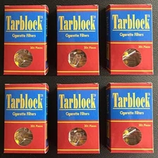 TARBLOCK Cigarette Filter Tips - 6 Packs (180 Filters Total)