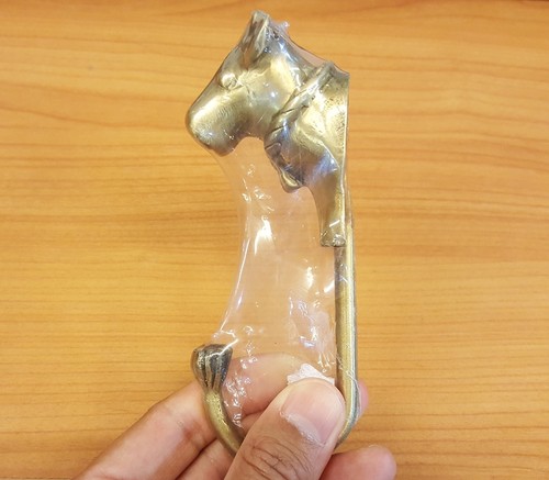 Brass Hook Hanger Half Ox Figurine Vintage Wall Mount Towel Hat Coat Home Decor - Picture 5 of 12