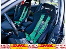 Takata Race 4 Point Snap-on 3 Racing Seat Belt Harness With Camlock - Green