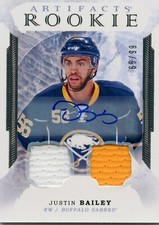 2016-17 Artifacts Autograph Materials Silver #172 Justin Bailey 65/99
