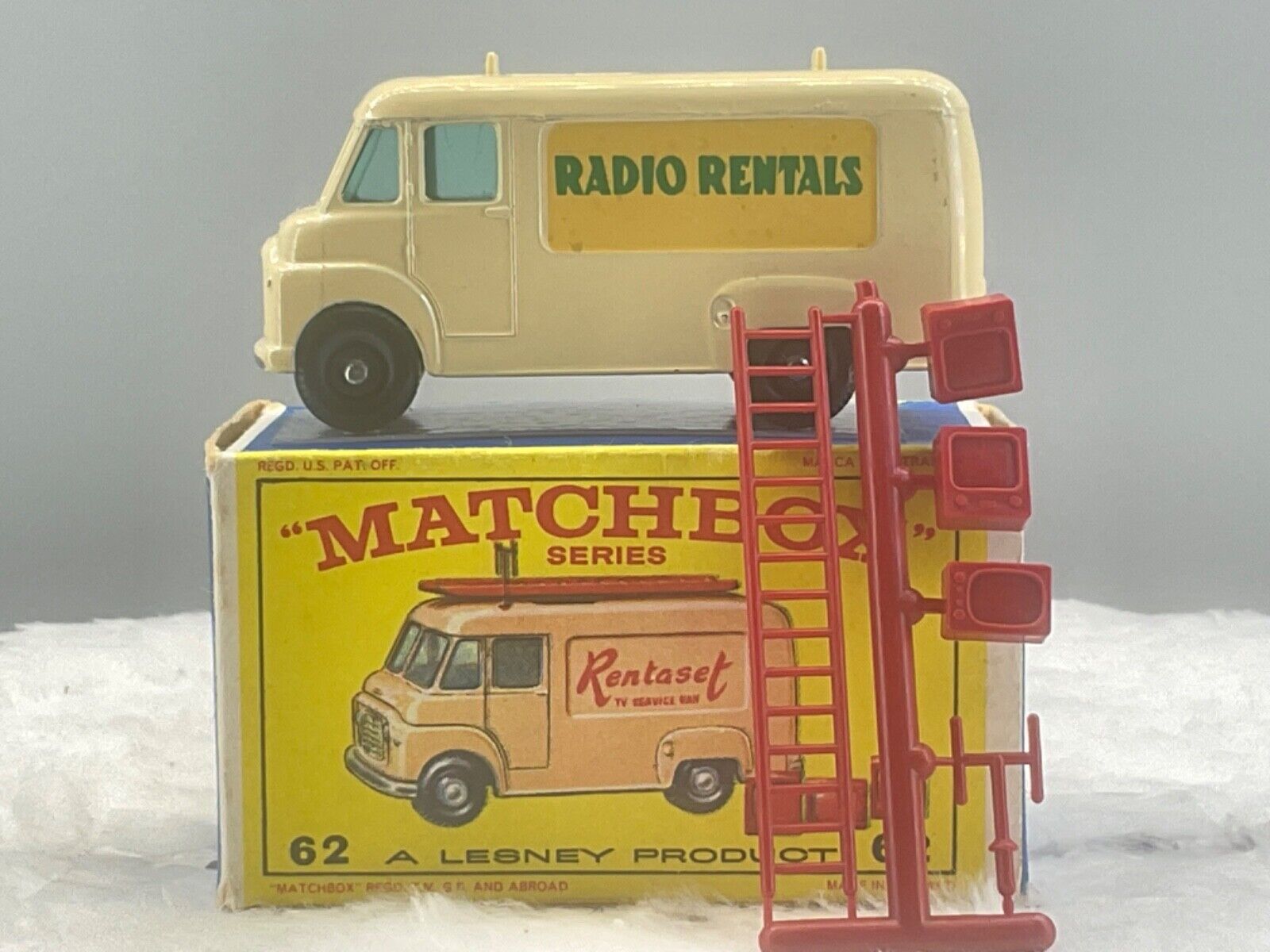 Moko Matchbox No.62B T.V.Service Van 1963 N,Mint,Genuine in Original Box N.O.S.
