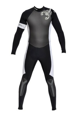 Execute Mens 3/2mm Full Wetsuit Black/White E-stretch Material FREE SHIPPING