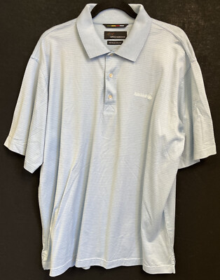 Allainz ~ Polo Shirt Men's XL Pacific Blue 3D Knit by Greg Norman Short Sleeve
