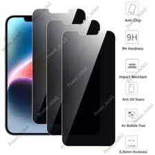 Tempered Glass Privacy Screen Protector Lot For iPhone 15 14 13 12 11 XR X 8 7 6
