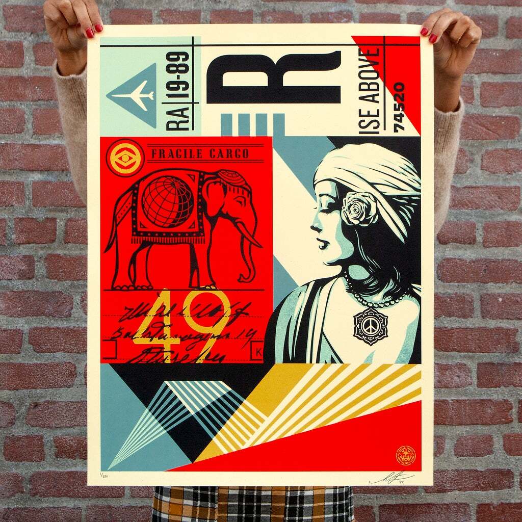 Shepard Fairey Fragile Cargo Screen Print Obey Giant LE: 650  In-HAND ☑️