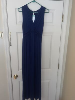 GILLI Boutique Beverly Hills Maxi Dress Navy Cobalt Blue Jessie Size M  Brand New | eBay