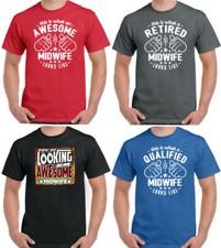 Unisex Herren T-Shirt Hebamme Baumwolle Locke...