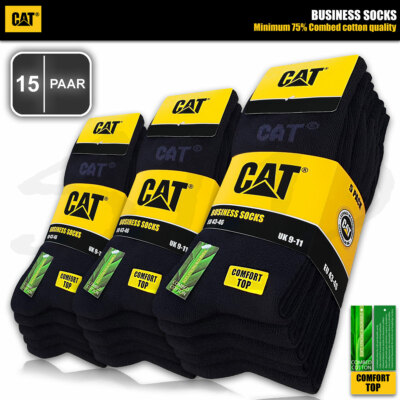 15 Paar CAT  CATERPILLAR BUSINESS SOCKEN Feine Herrensocken ohne Gummi Strümpfe