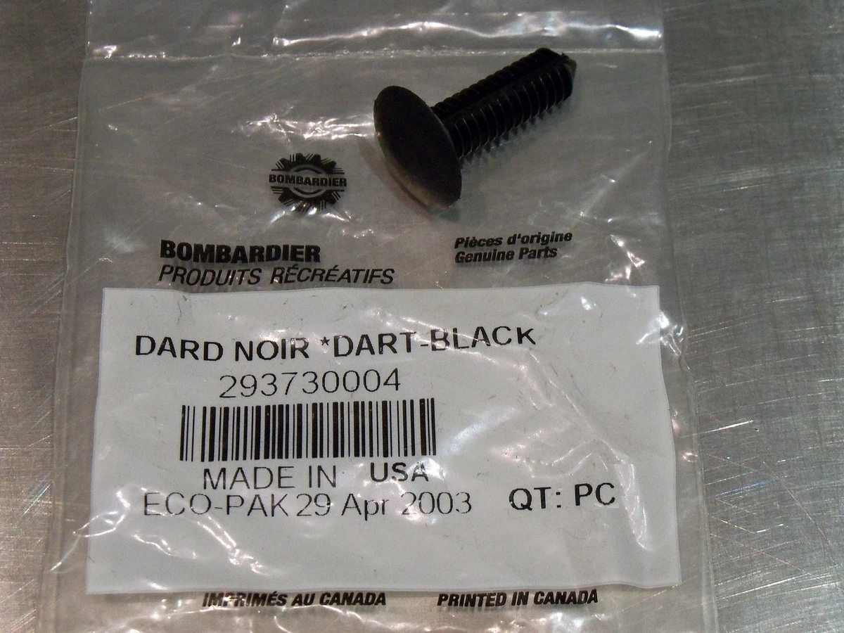 NOS SEA DOO 293730004 BODY BLACK DART FASTENER BLACK XP GTX RXP 