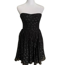 Guess Strapless Black Fit & Flare Formal Evening Dress Size 2