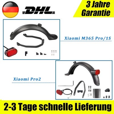 Xiaomi Mi M365 1S Pro 2 Schutzblech Kotflügel hinten Kennzeichenhalter+Rücklicht