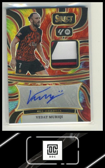 2024-25 Panini Select La Liga #AM-VM Vedat Muriqi Auto Memorabilia Tie-Dye #/25
