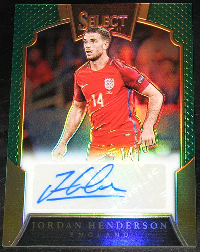 Jordan Henderson [Green] #S-JHE 2016 Panini Select Signatures card