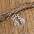 Ethiopian Opal Copper Stone 925 Sterling Silver Wedding Dangle Art Deco Earrings