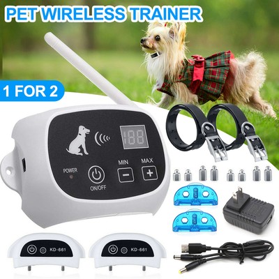 Wireless Dog Fence For 1/2/3 Dogs Pet Containment System Electric Shock Collar
