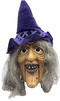 Gemmy Halloween Witch Greeter Animated Eyes light-mouth opens sings ''Evil Ways''