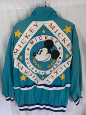 Vintage 90s Mickey Mouse  Co Classic Wear Teal Jacket Adult XL Disney