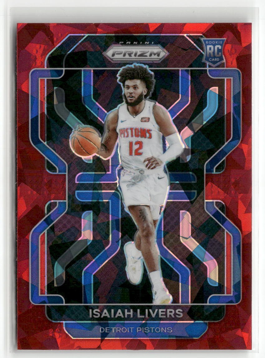 2021-22 Panini Prizm #296 Isaiah Livers Red Ice ☘️3A0