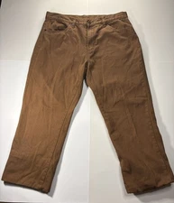 Mens Flannel Lined Jeans Adventuridge  Size 38x23 Altered to fit Short King