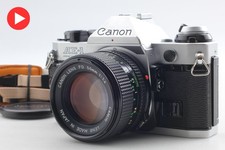 Canon AE-1 Program Silver w/ New FD 50mm F1.4 Lens Almost Mint SLR Camera Japan