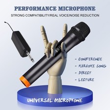 Plug-and-play UHF wireless microphone, suitable for both meetings and karaoke