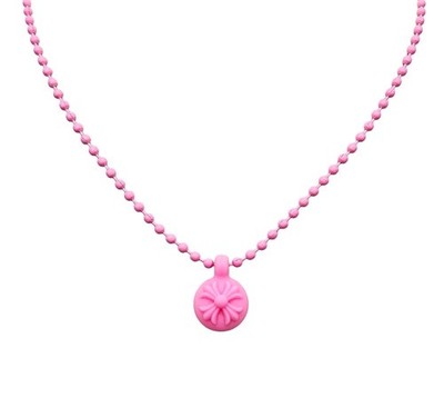 Chrom Herzen unbenutzt Silikrom Crossball Halskette rosa AR62H5W5 156525488