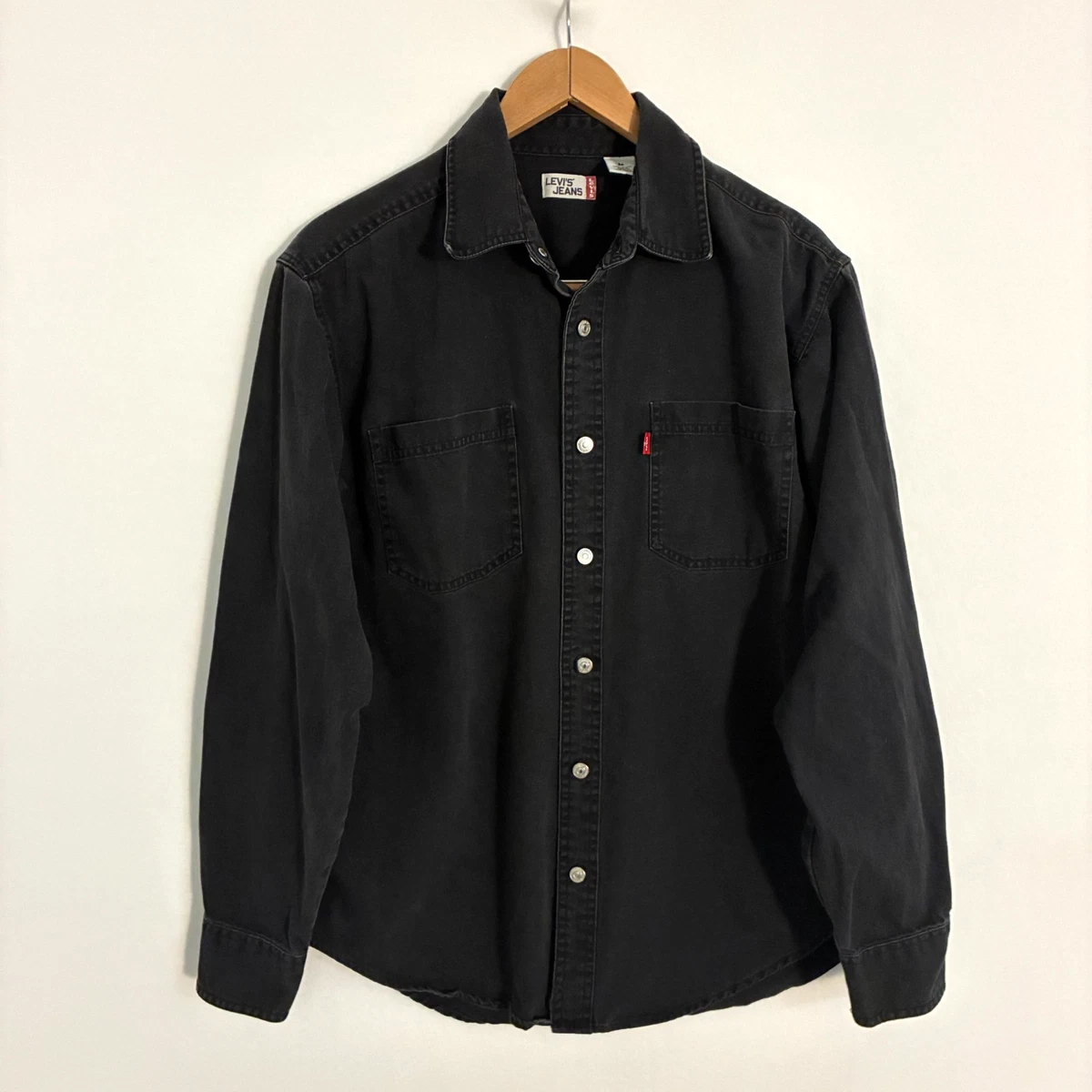 トップス 90s levi's jeans black denim shirts M Levi's Black Denim Casual Button-Down Shirts for Men for sale - eBay