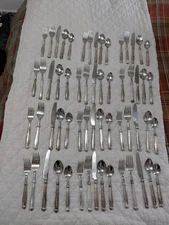 Pottery Barn Twist Flatware 60Pc Place Setting Fork Knife Spoon Dessert INDIA