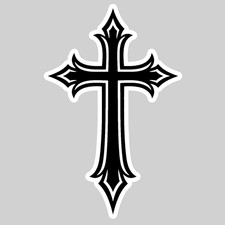Gothic Christian Cross Vinyl Sticker Decal Waterproof