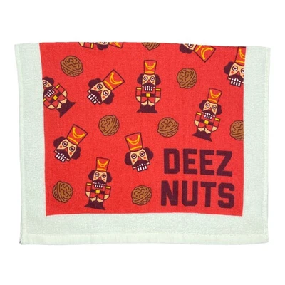 CRAZY DOG TSHIRTS Deez Nuts Funny Christmas Nutcracker Tea Towel