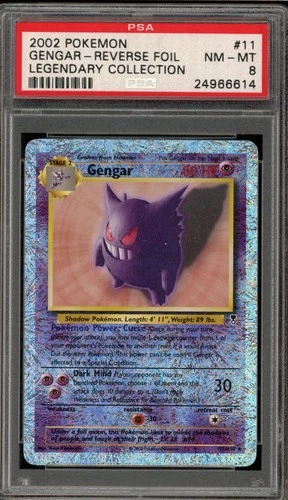 Pokemon Gengar Legendary Coll. Reverse Holo Rare #11 PSA 8