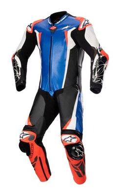Alpinestars Absolute V2 Mens Leather Motorcycle 1-pc Suit Black/Blue
