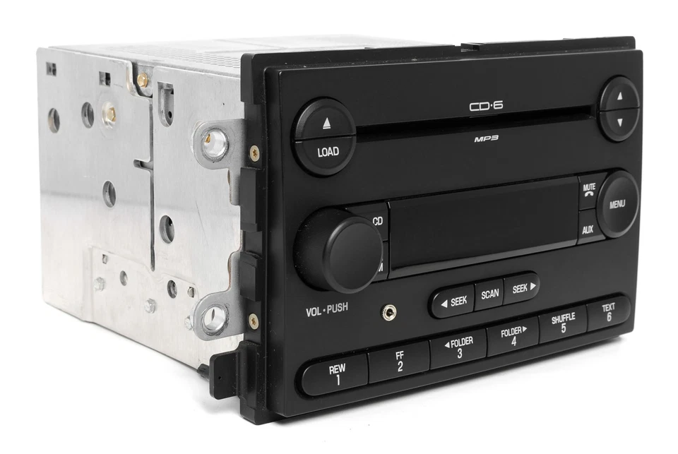 Radio reproductor de CD Ford Freestyle AM FM 06 6 discos con entrada auxiliar 6F9T-18C815-AB Foto 4 de 4