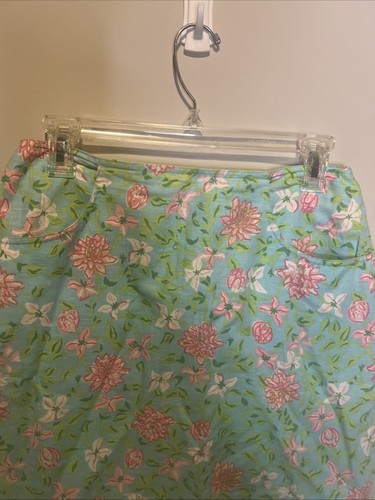 Gonna foderata Lily Pulitzer con tasche cotone/lino floreale taglia 8 - Foto 2 di 9