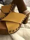 High Fashion Leather Heels .Made In Italy. Yellow Heels European Size 37 — photo 3
