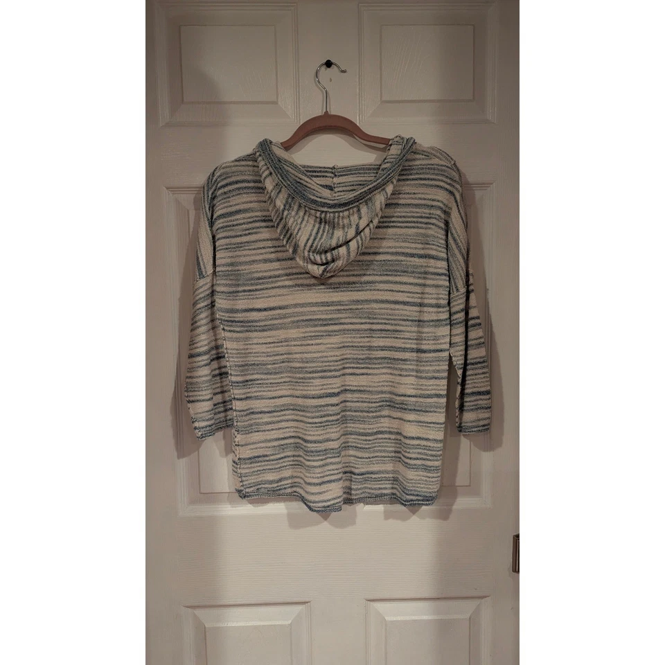 Sudadera con capucha a rayas de la marca Lucky manga 3/4 informal para mujer talla S Foto 4 de 4