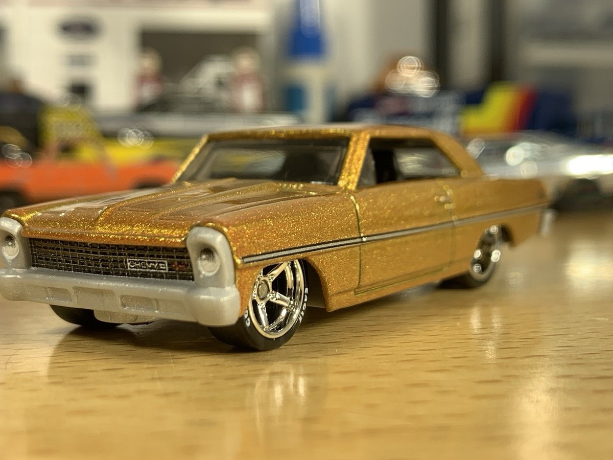 Hot Wheels '66 Chevy Nova Fast And Furious Gold Custom Wheel Swap